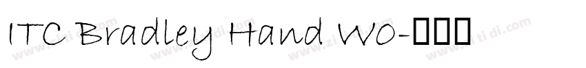 ITC Bradley Hand W0字体转换